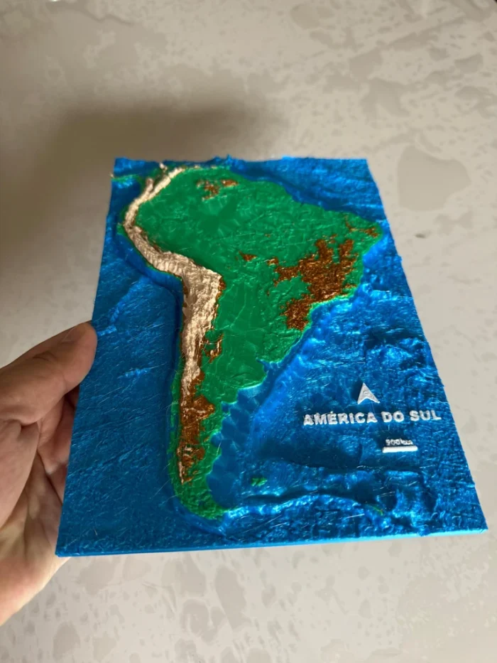 Mapa Topográfico - América do Sul 23x16 - Image 4