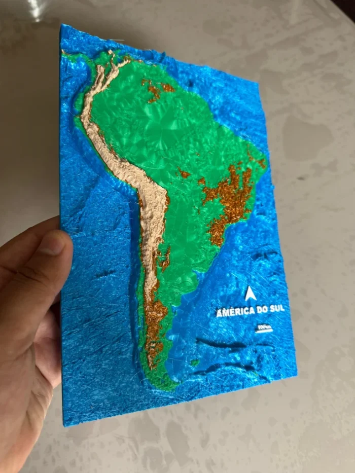 Mapa Topográfico - América do Sul 23x16 - Image 3