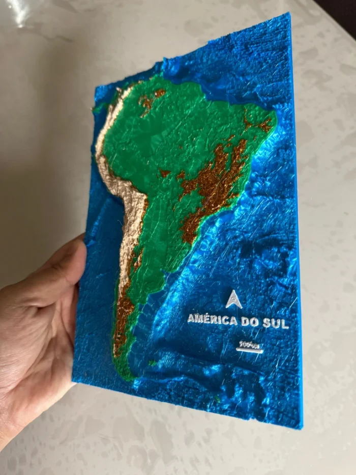 Mapa Topográfico - América do Sul 23x16 - Image 2