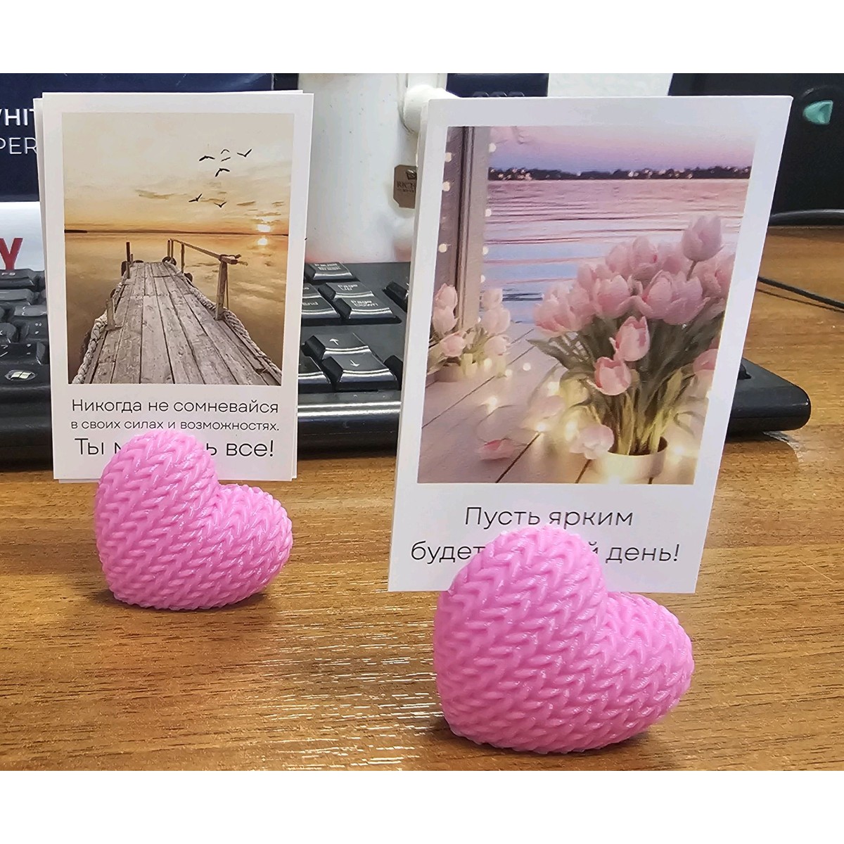 Suporte para Foto Instax Coração Tricô - Imagem 2