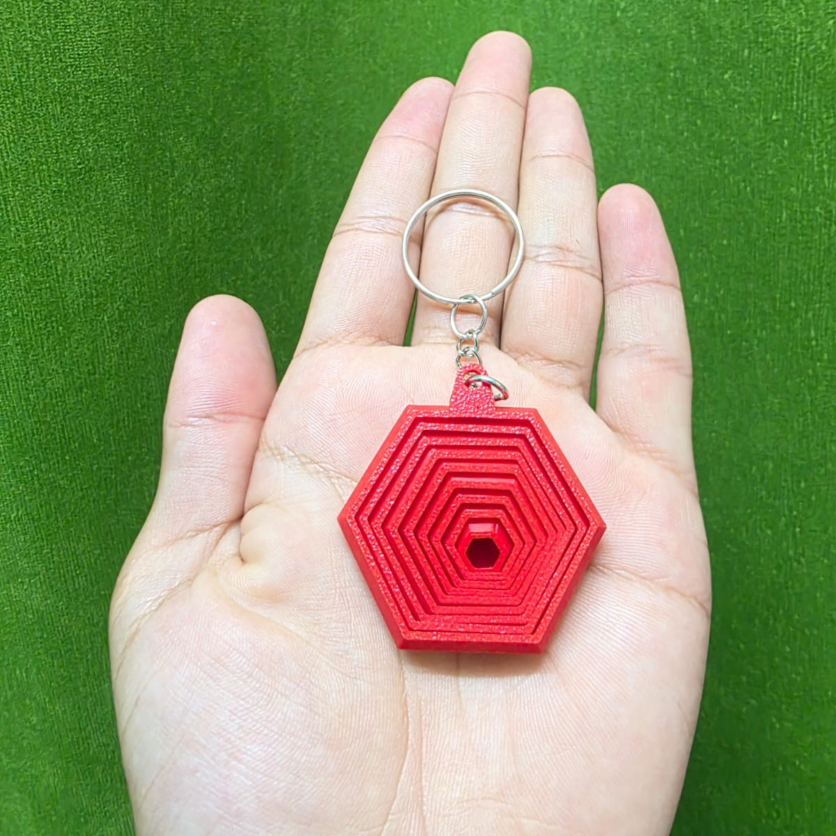 Brinquedo Fidget Hexagonal com Chaveiro - Imagem 3