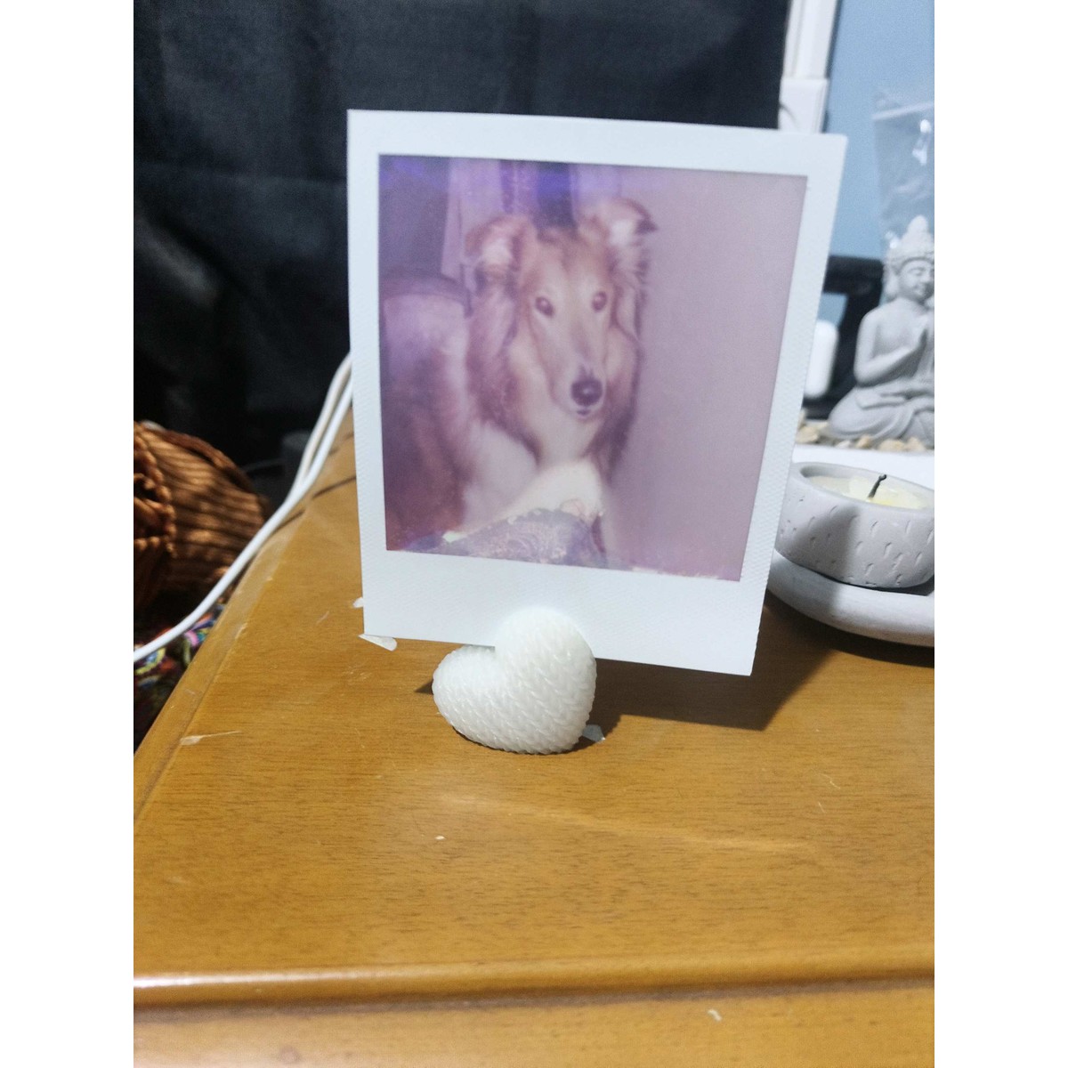 Suporte para Foto Instax Coração Tricô - Imagem 6