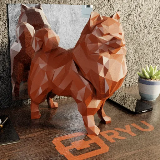 Estátua Spitz Alemão (Lulu da Pomerania)