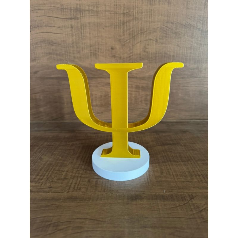 Escultura Psicologia Psi Dourada