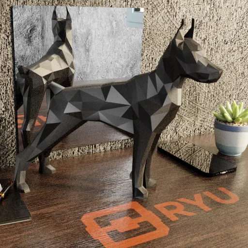 Estátua Dobermann