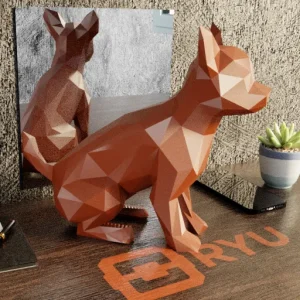 Estátua Chihuahua — Cor Cinza, Tamanho Pequeno 12 cm