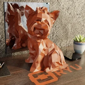 Estátua Yorkshire — Cor Verde, Tamanho Pequeno 12 cm