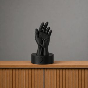 Estatua Mãos que Protegem Presente Dia dos Pais — Cor Preto, pa_tipo Dois filhos