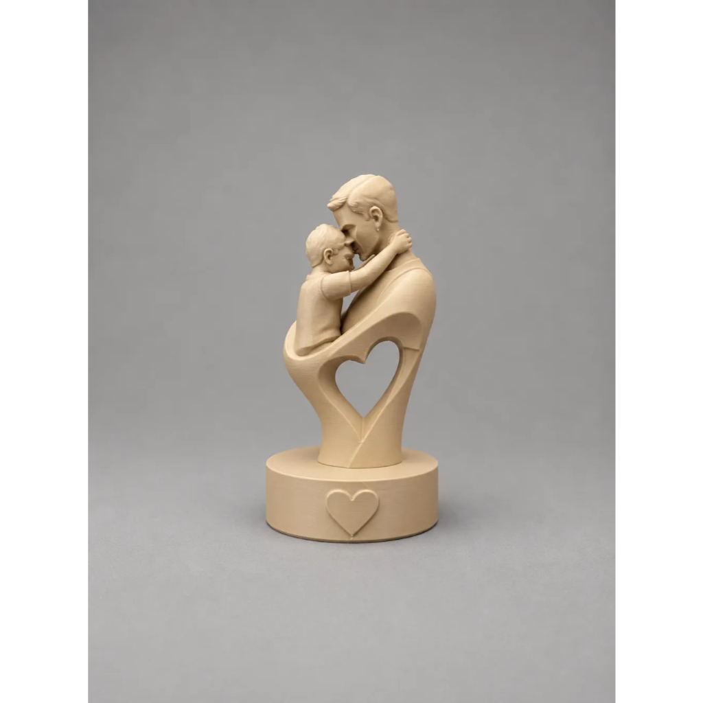 Escultura Decorativa Pai e Filho Presente Dia dos Pais - Imagem 3